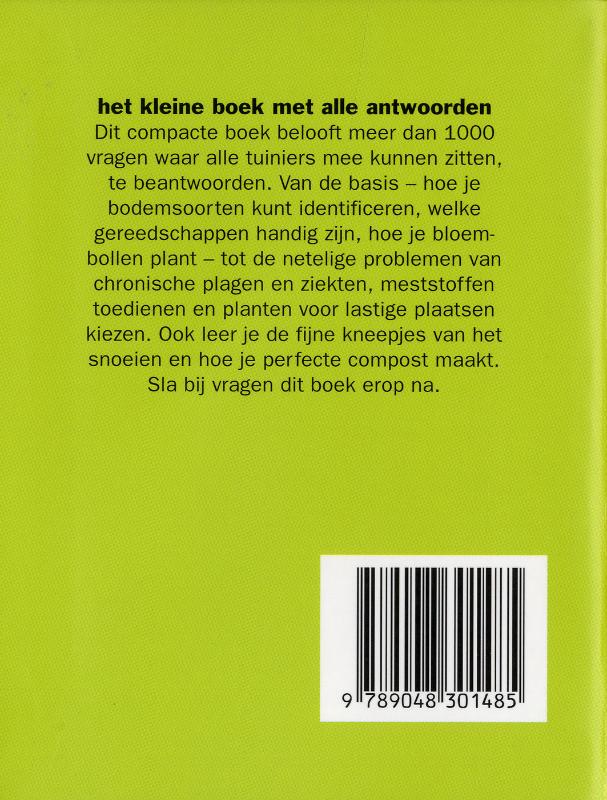 Het 1000 vragenboekje over tuinieren achterkant
