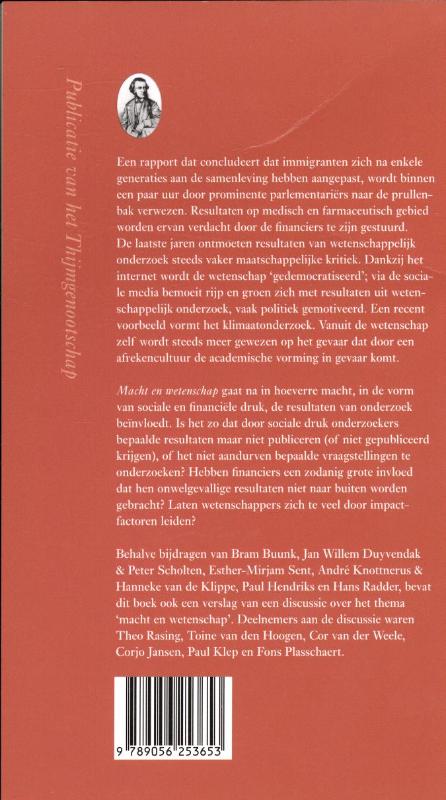 Macht en wetenschap achterkant