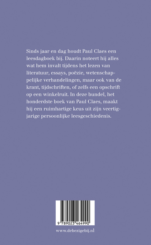 C   Honderd Notities Van Een Alleslezer achterkant