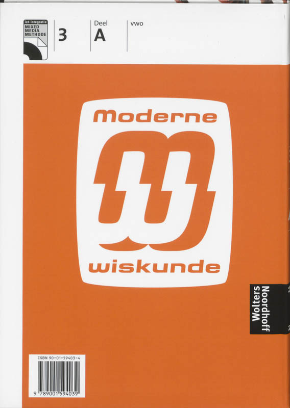 Hoofdboek 3a vwo Moderne wiskunde achterkant