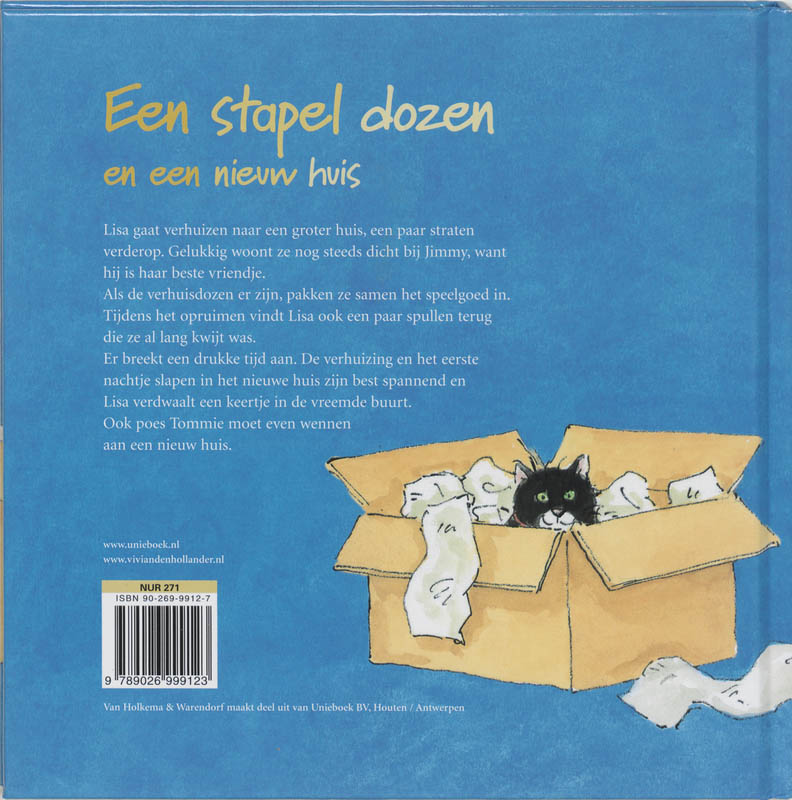 Een Stapel Dozen En Een Nieuw Huis achterkant