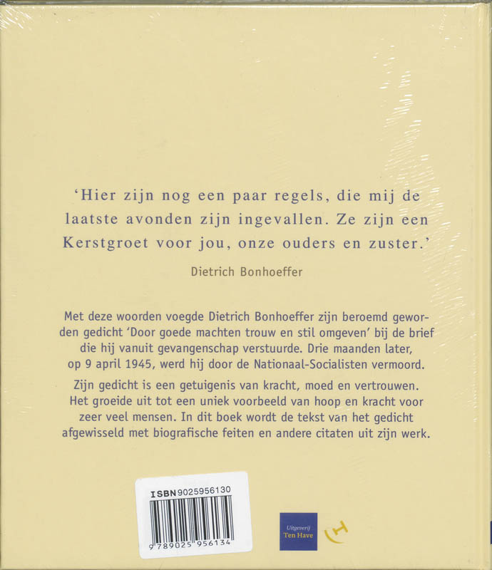 Door Goede Machten Trouw En Stil Omgeven achterkant