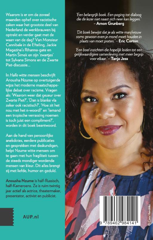 Hallo witte mensen achterkant