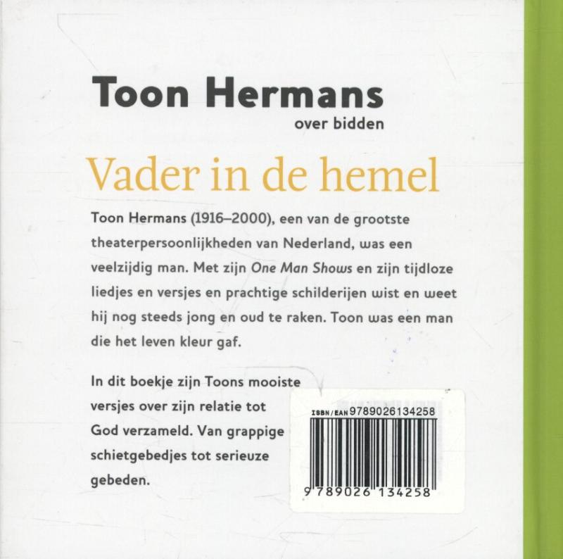 Vader in de hemel achterkant