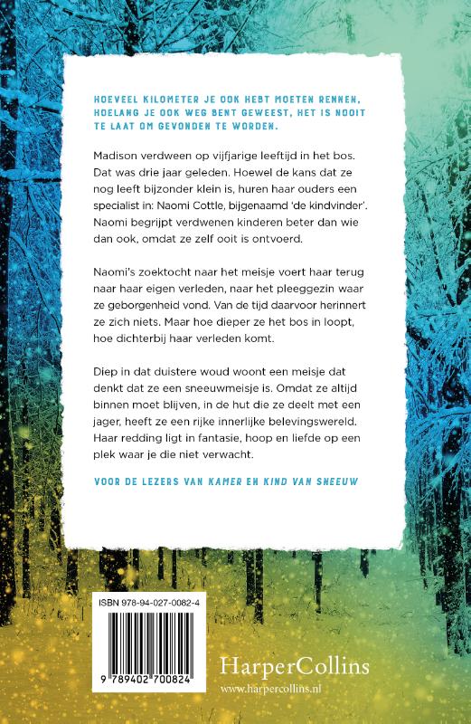 Het sneeuwmeisje achterkant