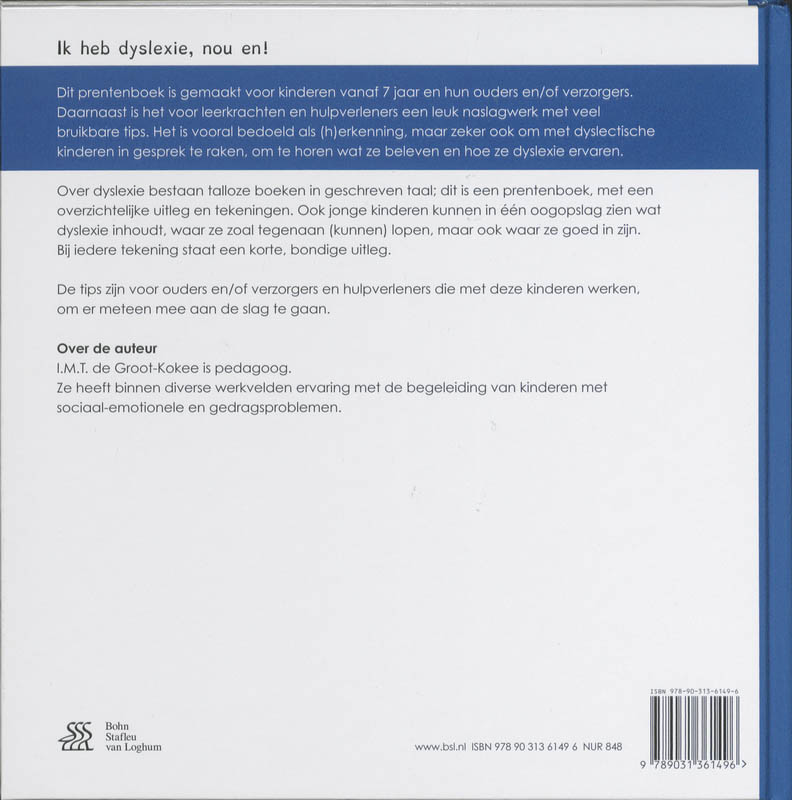 Ik heb dyslexie, nou en! achterkant