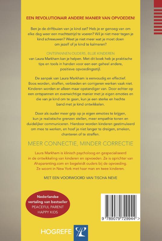 Ontspannen ouders, blije kinderen achterkant