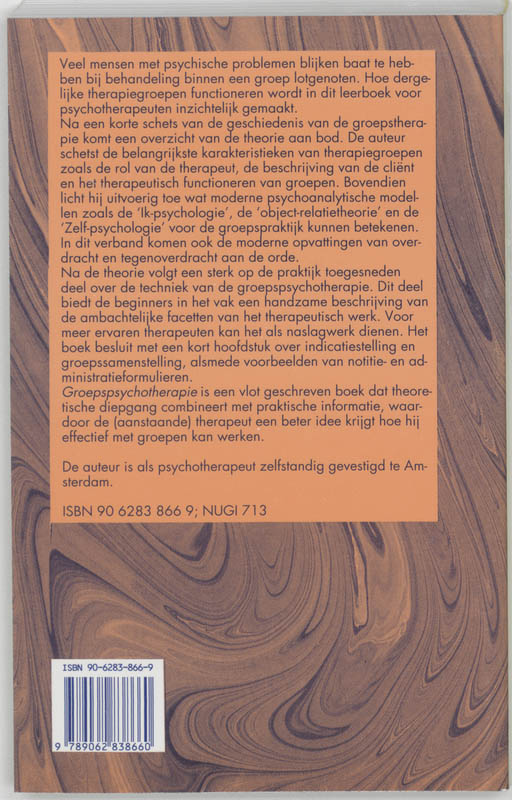 Groepspsychotherapie / Basiskennis voor de praktijk van de psychotherapie / 2 achterkant