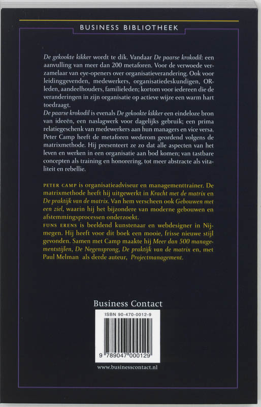 De paarse krokodil / Business bibliotheek achterkant