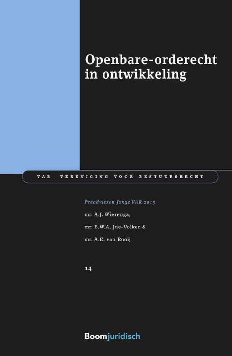 Jonge VAR-reeks 14 - Openbare-orderecht in ontwikkeling