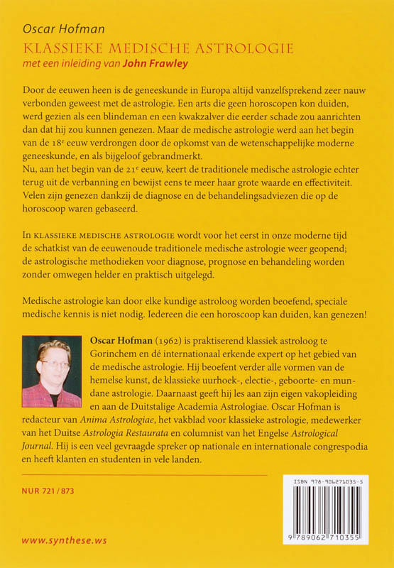 Klassieke medische astrologie achterkant