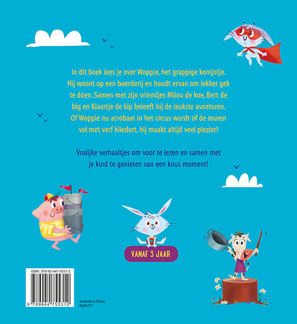 De avonturen van Woppie het konijn achterkant