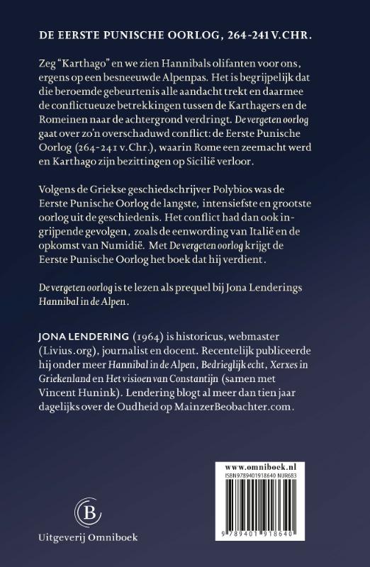 De vergeten oorlog achterkant