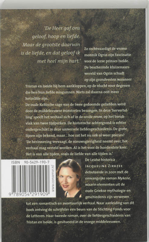 Het boek van Tristan en Isolde achterkant