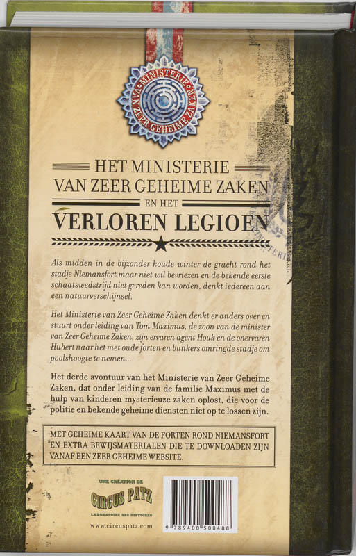Ministerie van zeer geheime zaken en het verloren legioen achterkant