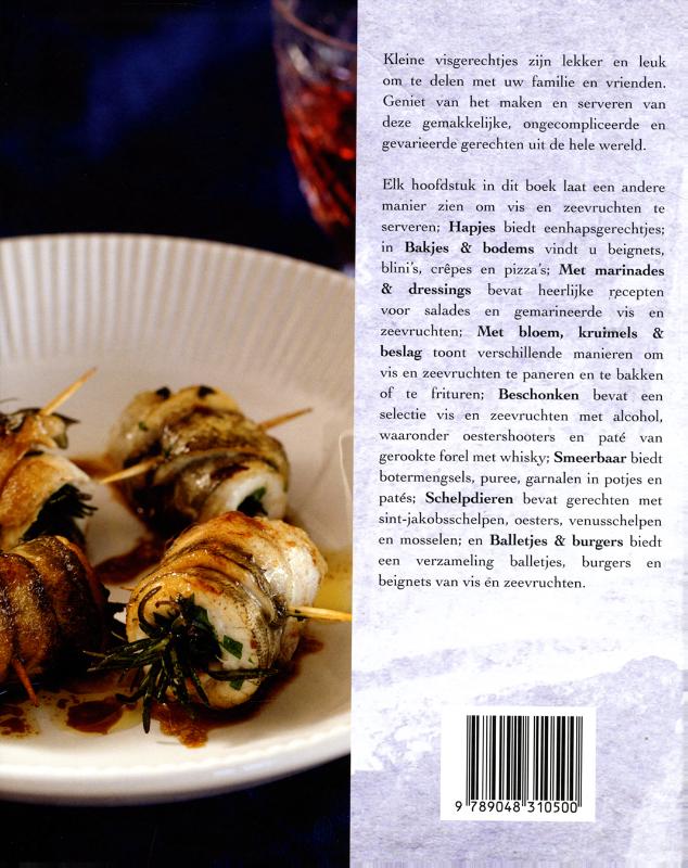 Tapas met vis achterkant