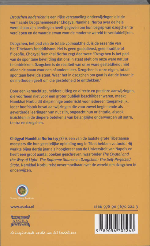Dzogchen Onderricht achterkant