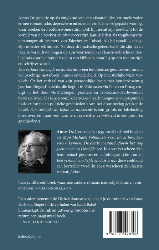 Een verhaal van liefde en duisternis achterkant