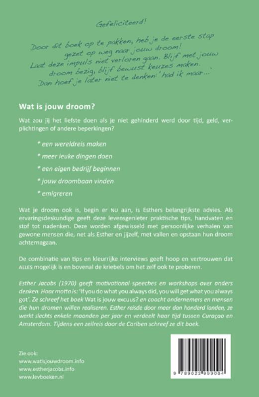 Wat Is Jouw Droom? achterkant