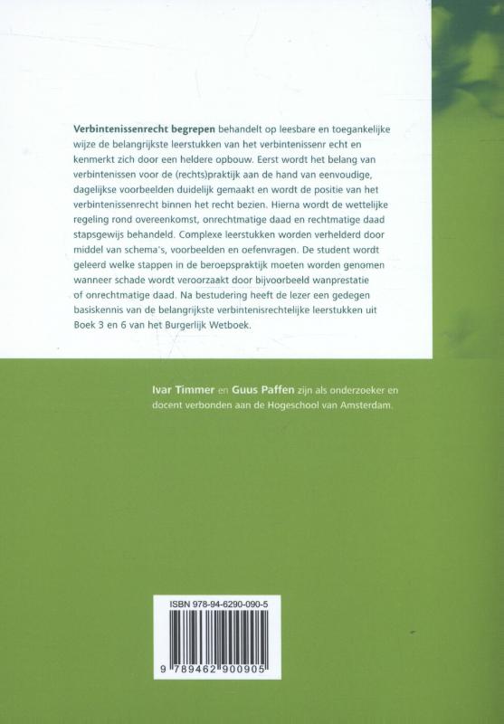 Verbintenissenrecht begrepen achterkant