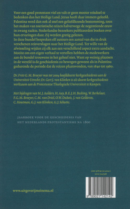 Reizen Naar Het Heilige Land achterkant