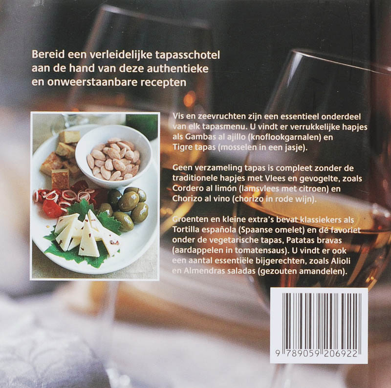 Het tapas boekje achterkant