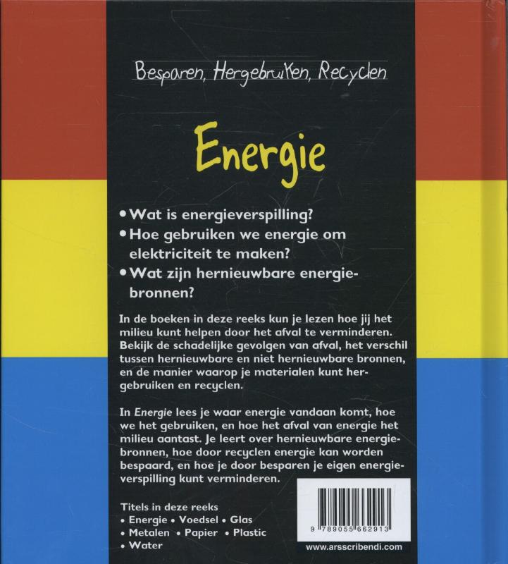 Besparen, hergebruiken, recyclen - Energie achterkant