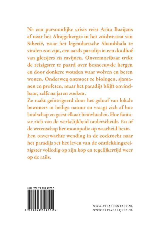 Zoektocht naar het paradijs achterkant