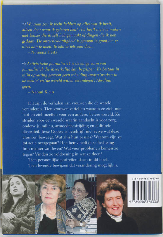 Vrouwen die de wereld veranderen achterkant