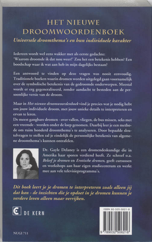Nieuwe Droomwoordenboek achterkant