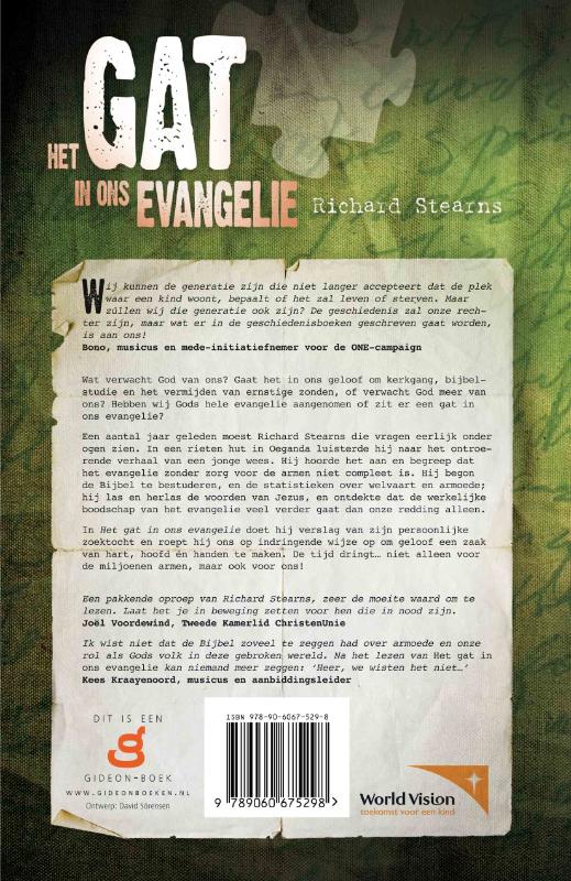 Het gat in ons evangelie achterkant