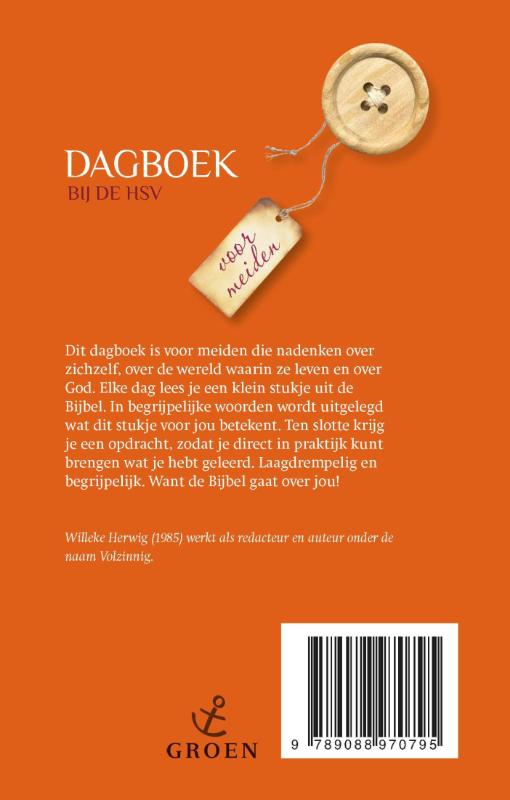 Dagboek bij de HSV Voor meiden achterkant