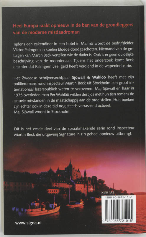 De man die even wilde afrekenen / Sjöwall & Wahlöö achterkant