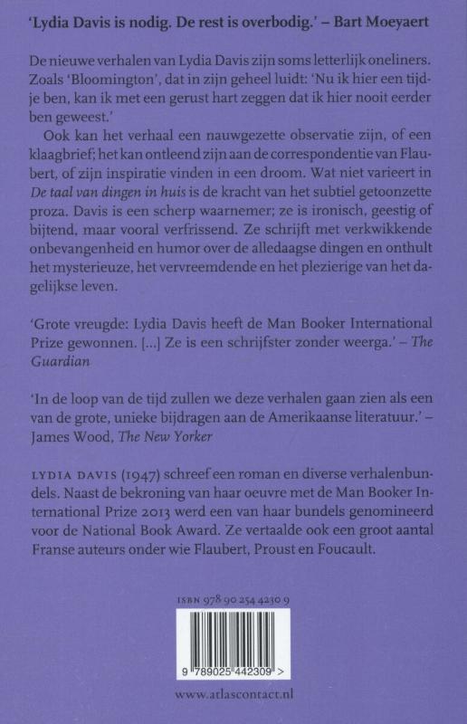 De taal van dingen in huis achterkant