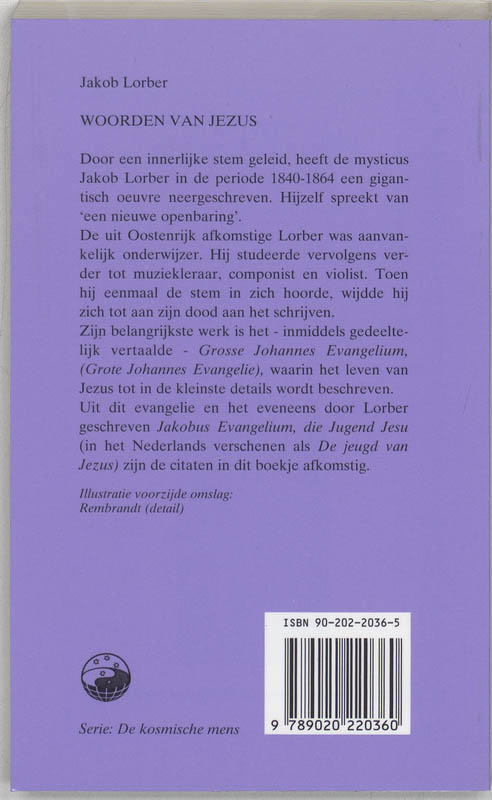 Woorden van Jezus / De kosmische mens achterkant