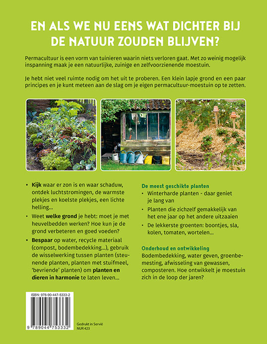 Een natuurlijke moestuin met permacultuur achterkant