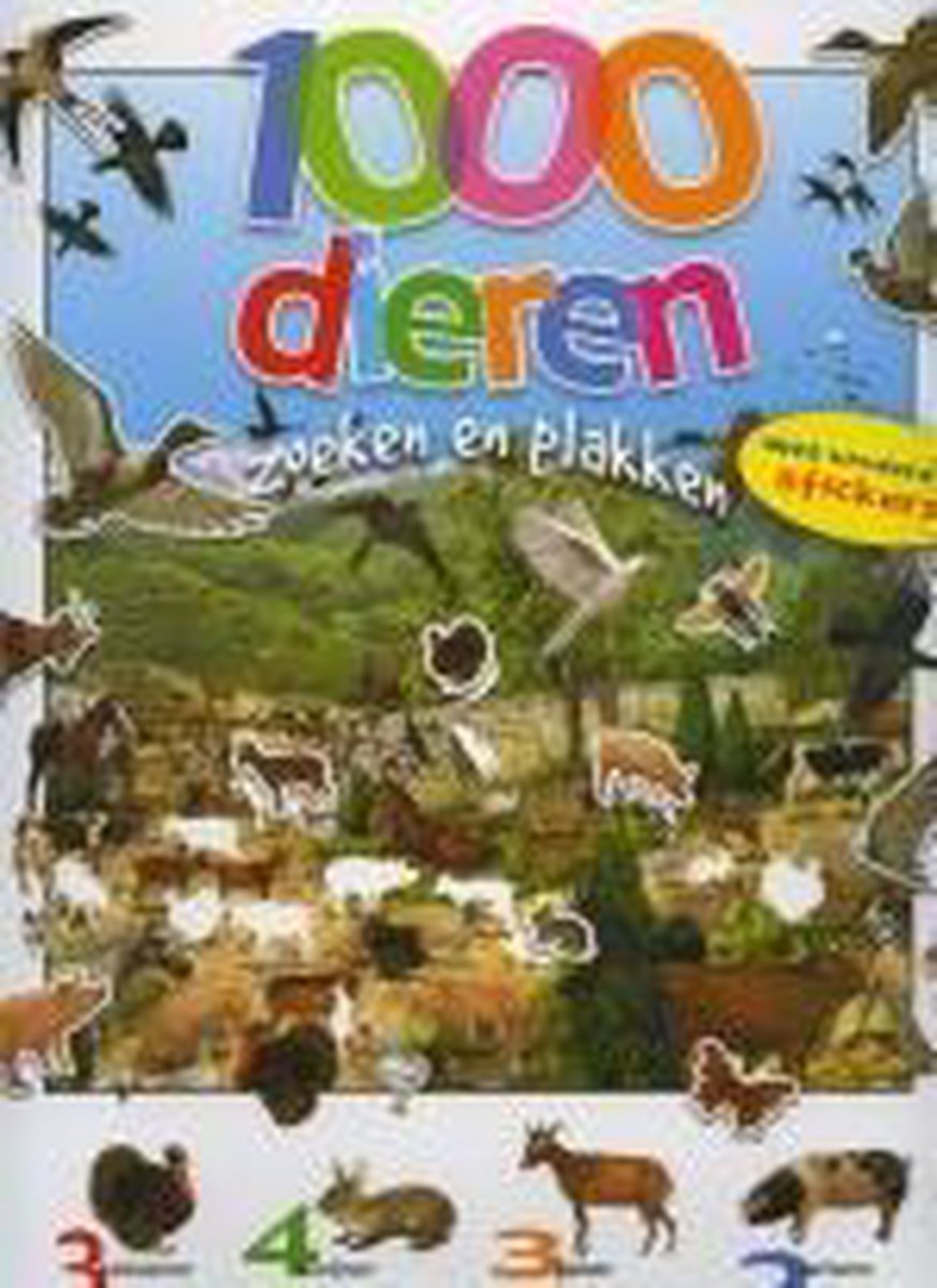 1000 dieren zoeken en plakken