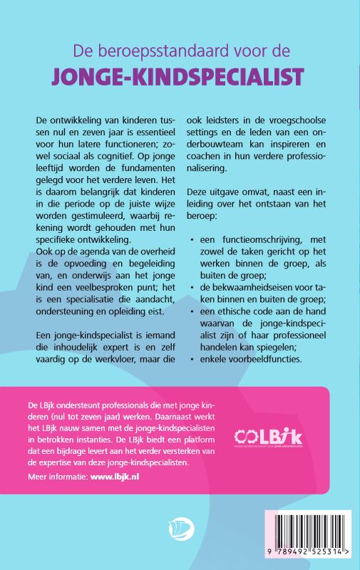 De beroepsstandaard voor de jonge-kindspecialist achterkant