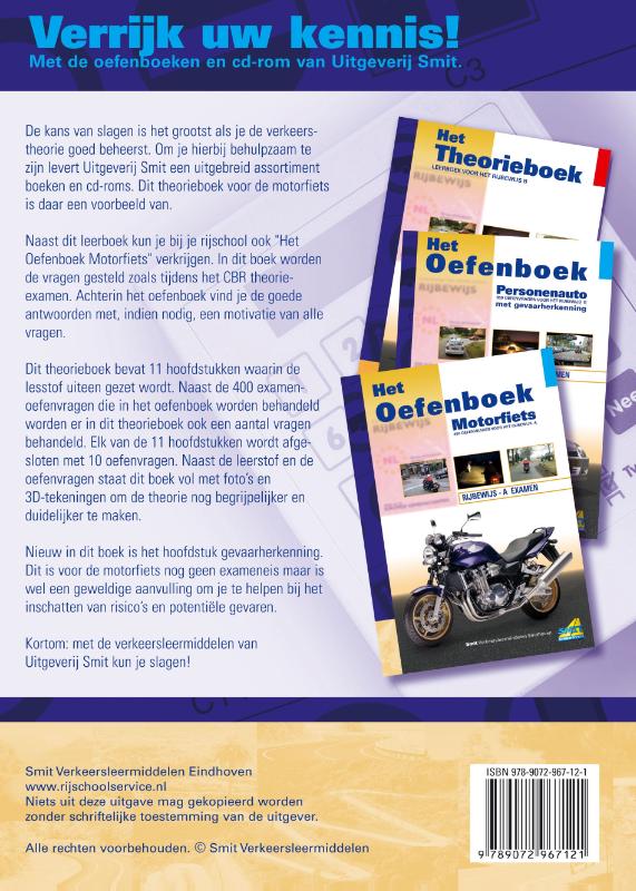 Het theorieboek motor / Motorfiets achterkant