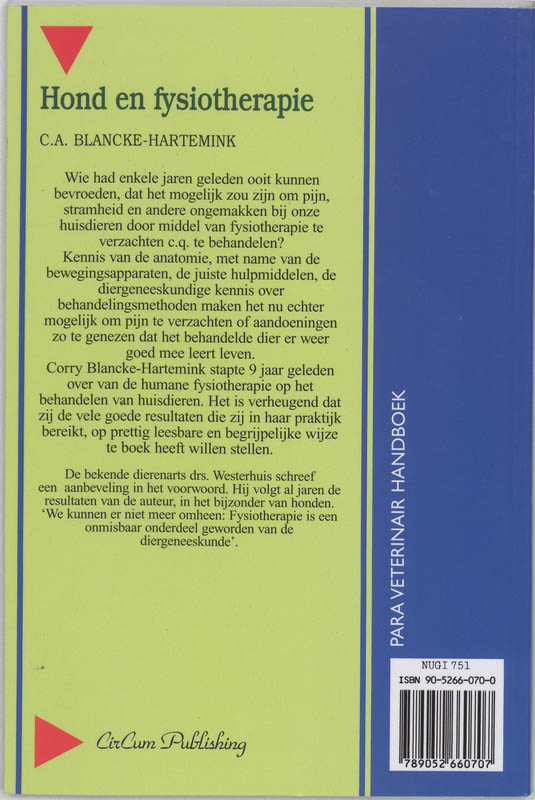 Hond en fysiotherapie achterkant