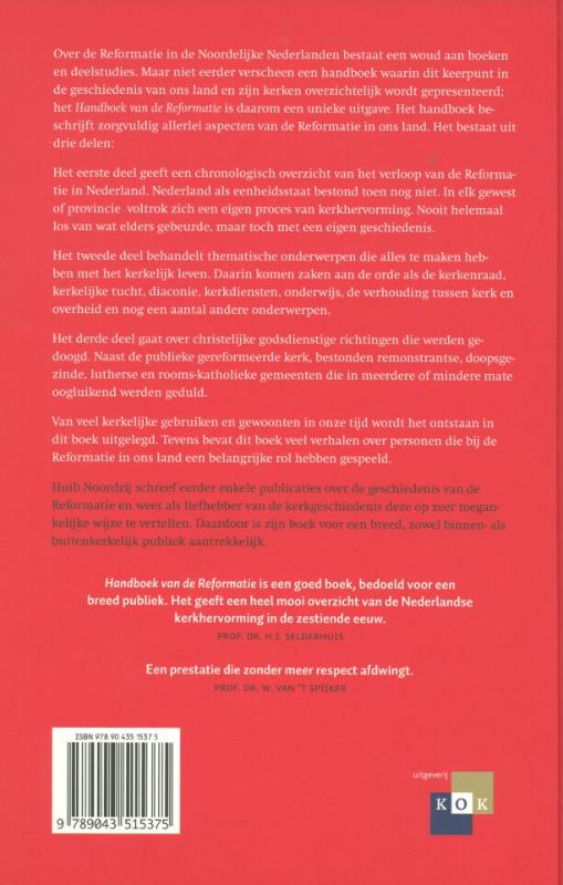 Handboek van de reformatie achterkant