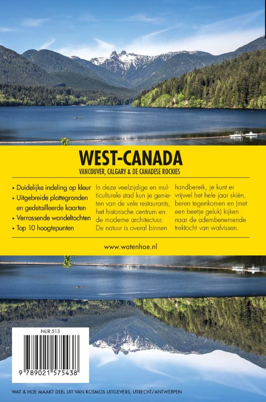 West-Canada, Vancouver, Calgary en de Canadese Rockies / Wat & Hoe reisgids achterkant