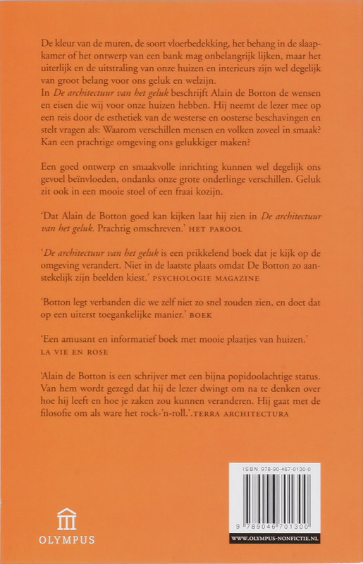 De architectuur van het geluk / Olympus achterkant