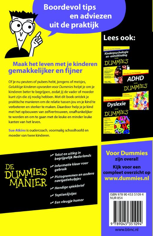 Gelukkige kinderen opvoeden voor Dummies / Voor Dummies achterkant