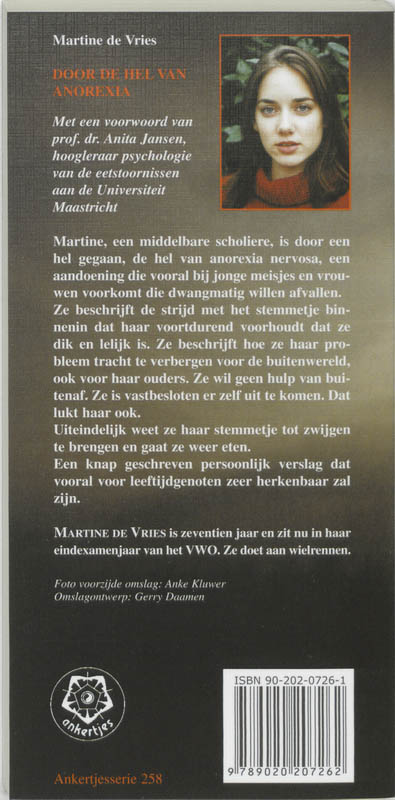 Ankertjes 258 - Door de hel van anorexia achterkant