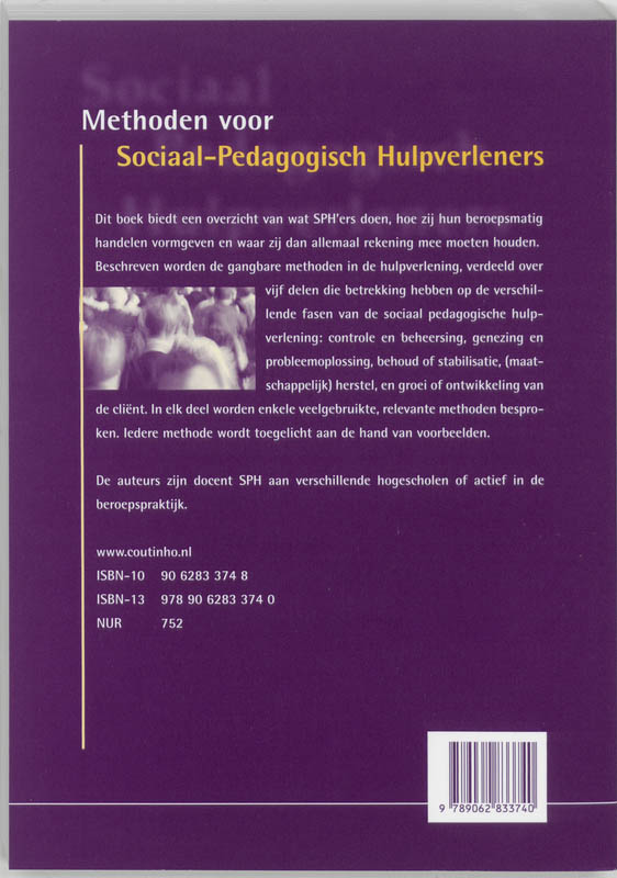 Methoden Voor Sociale Pedagogisch Hulpve achterkant
