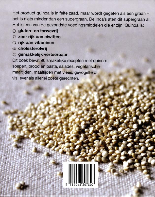 Koken met quinoa achterkant