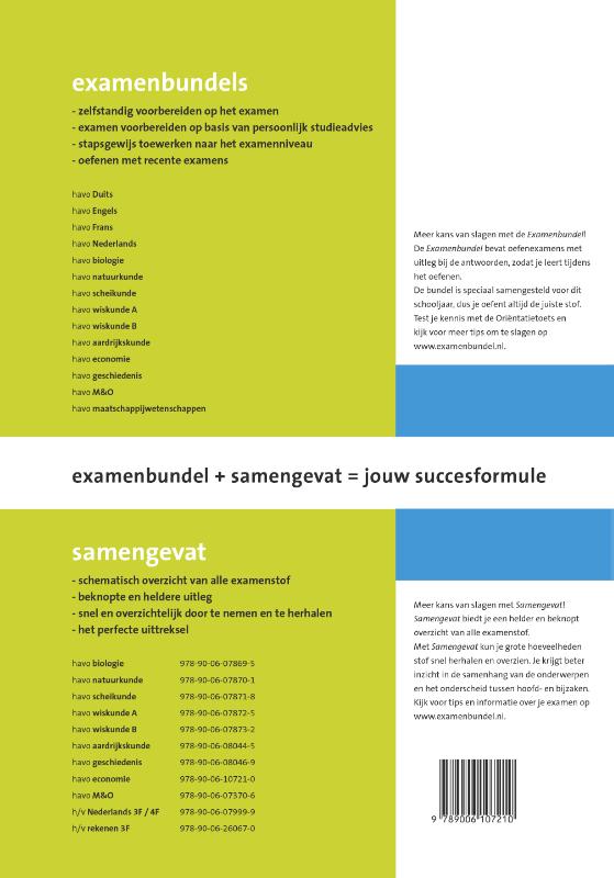 Samengevat havo Economie achterkant