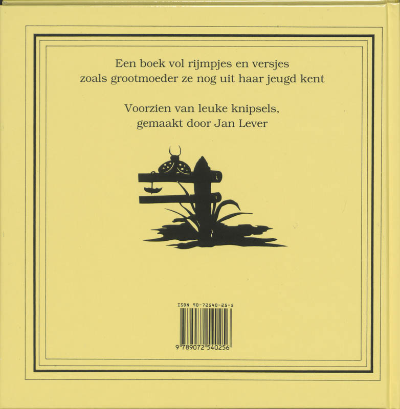 Grootmoeders rijmpjes en versjes achterkant