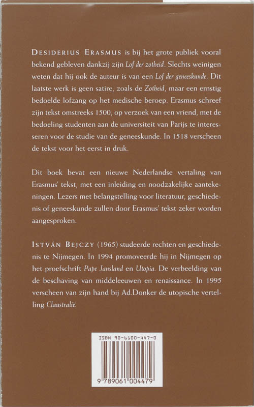 Lof der geneeskunde achterkant